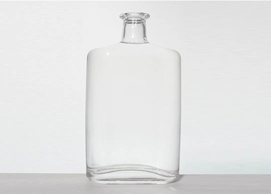 alcohol bottle 70cl oval shape flask super flint glass 1