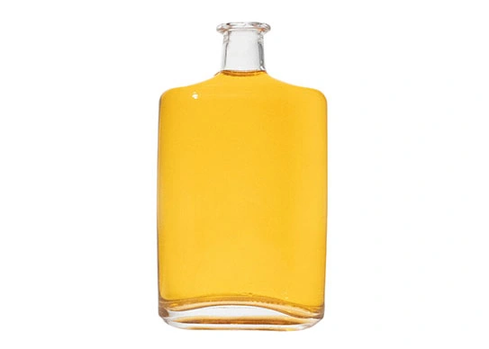 alcohol bottle 70cl oval shape flask super flint glass 2