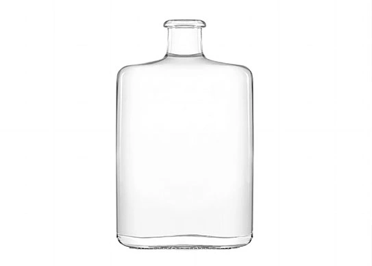 Alcohol Bottle 70cl Oval Shape Flask Super Flint Glass