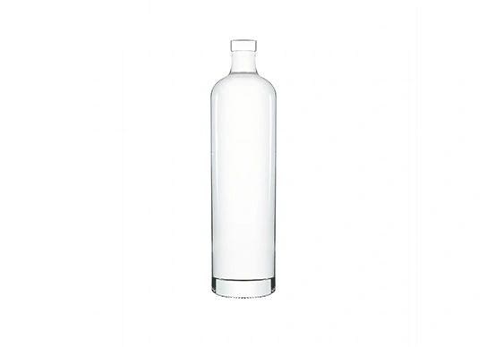 Cylinder Alcohol Bottle Tall Super Flint Glass Bottle Plug Finish