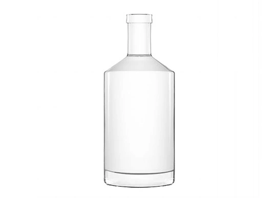 hot sale 700ml glass bottle heavy base round shape plate finish 2