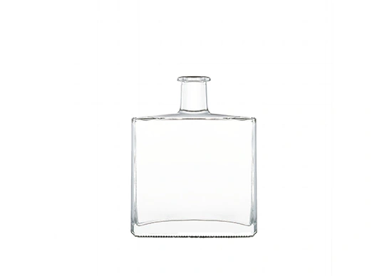 Flat Shoulder Glass Bottle Rectangle Shape Spirits Decanter