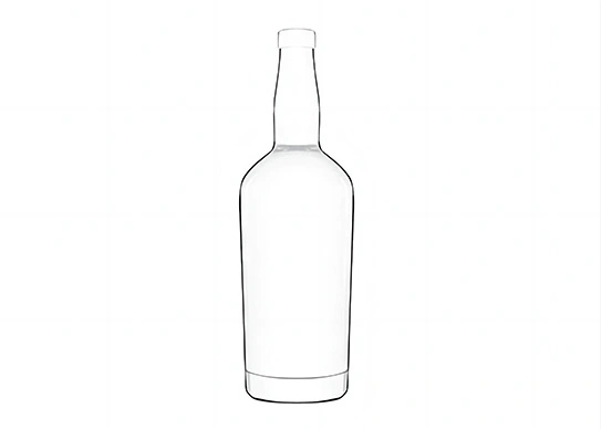 Whisky Bottle 700ml Round Glass Bottle with Wooden Cork