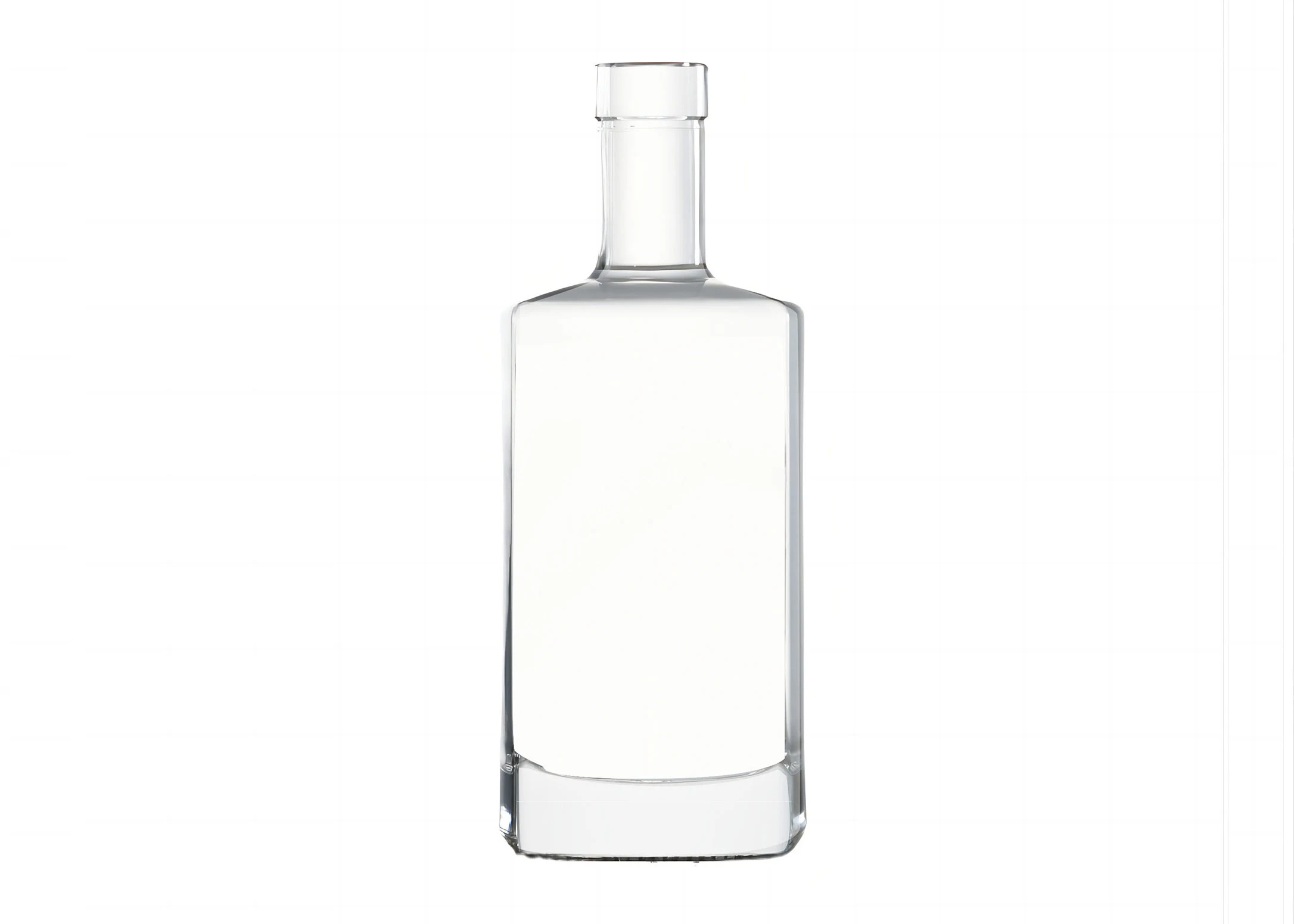 500ml Square Spirits Bottle Plate Finish