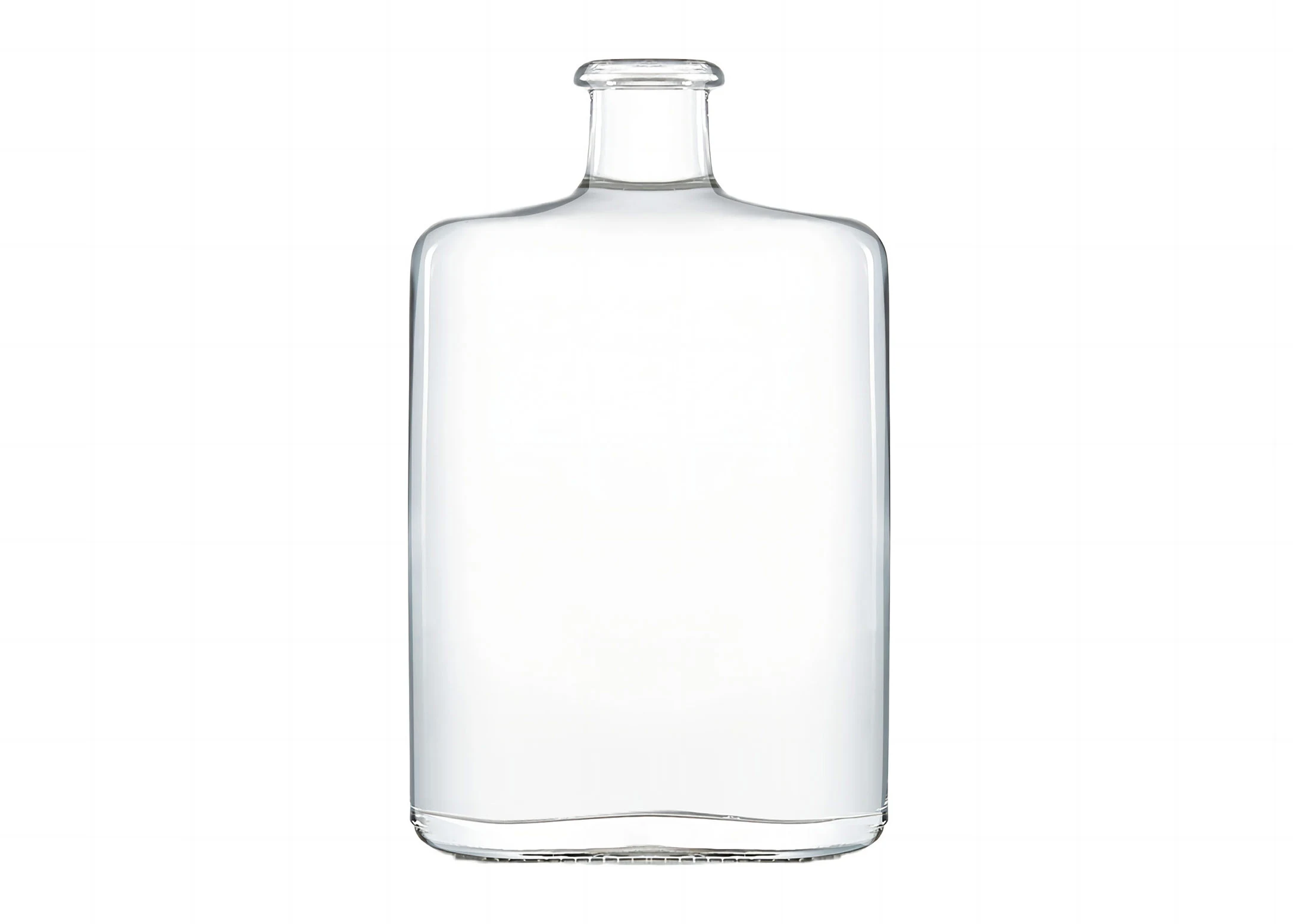 gin packaging empty glass bottle 500ml size oval shape 2